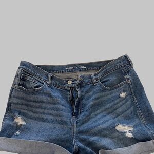 Old Navy Blue Boyfriend Jean Shorts